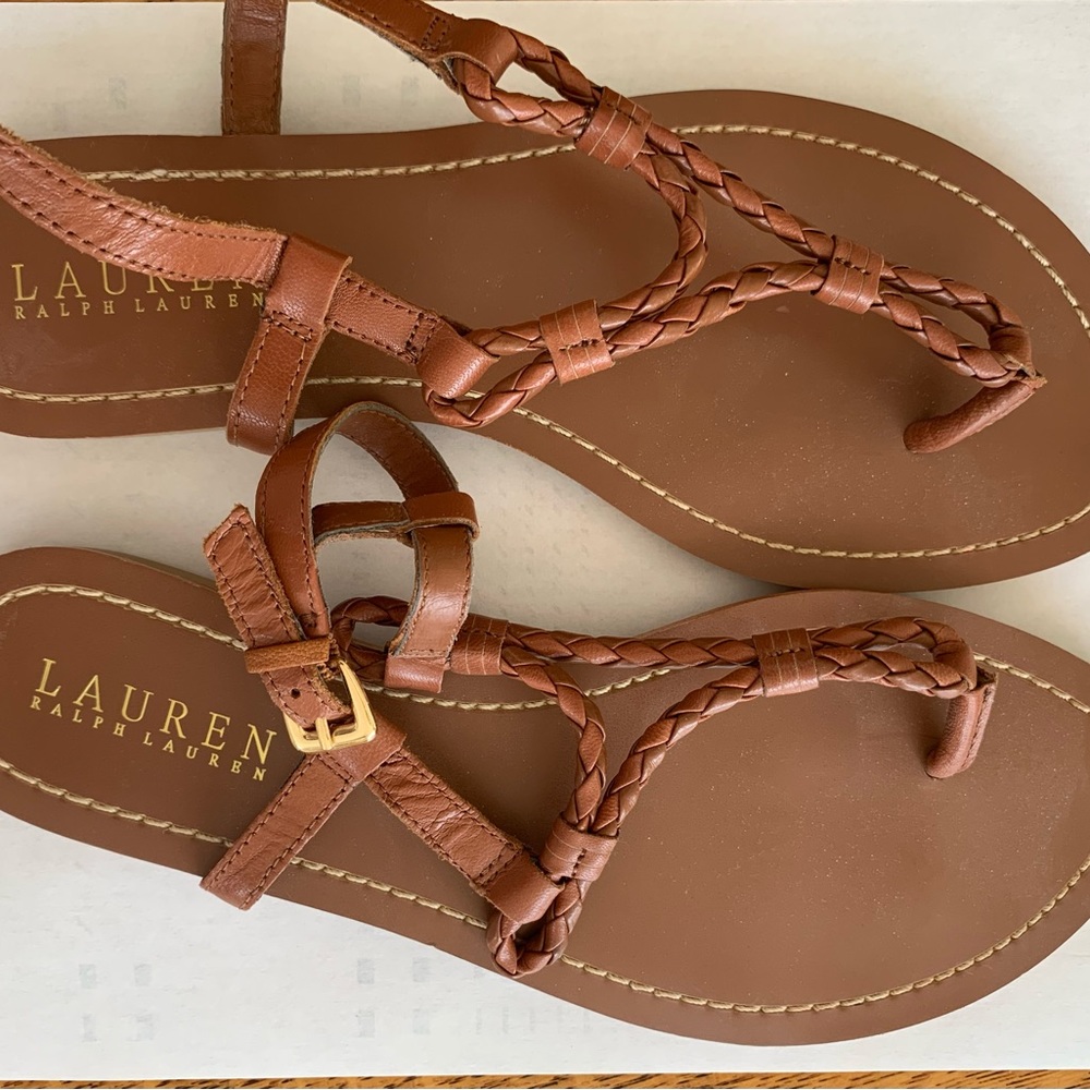 New Lauren Ralph Lauren Leather Flat